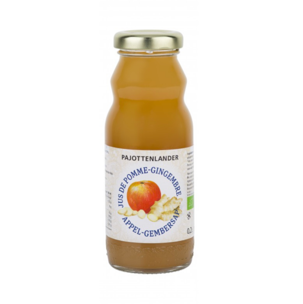 Organic apple and ginger juice
